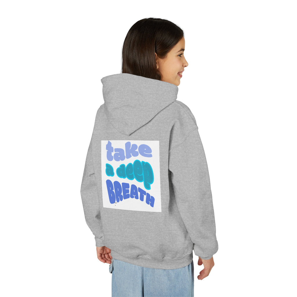 Youth Hoodie — "Take a Deep Breath" Relaxed Graphic Pullover