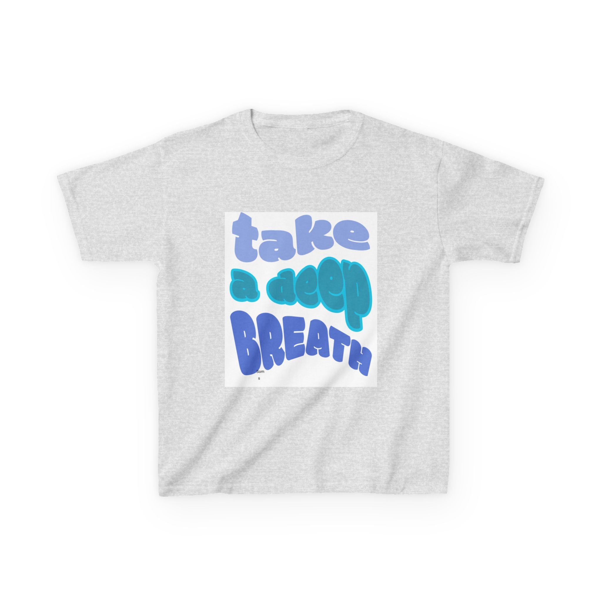 "Take a Deep Breath" Relaxing Blue Graphic T-shirt