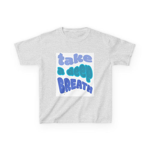 "Take a Deep Breath" Relaxing Blue Graphic T-shirt