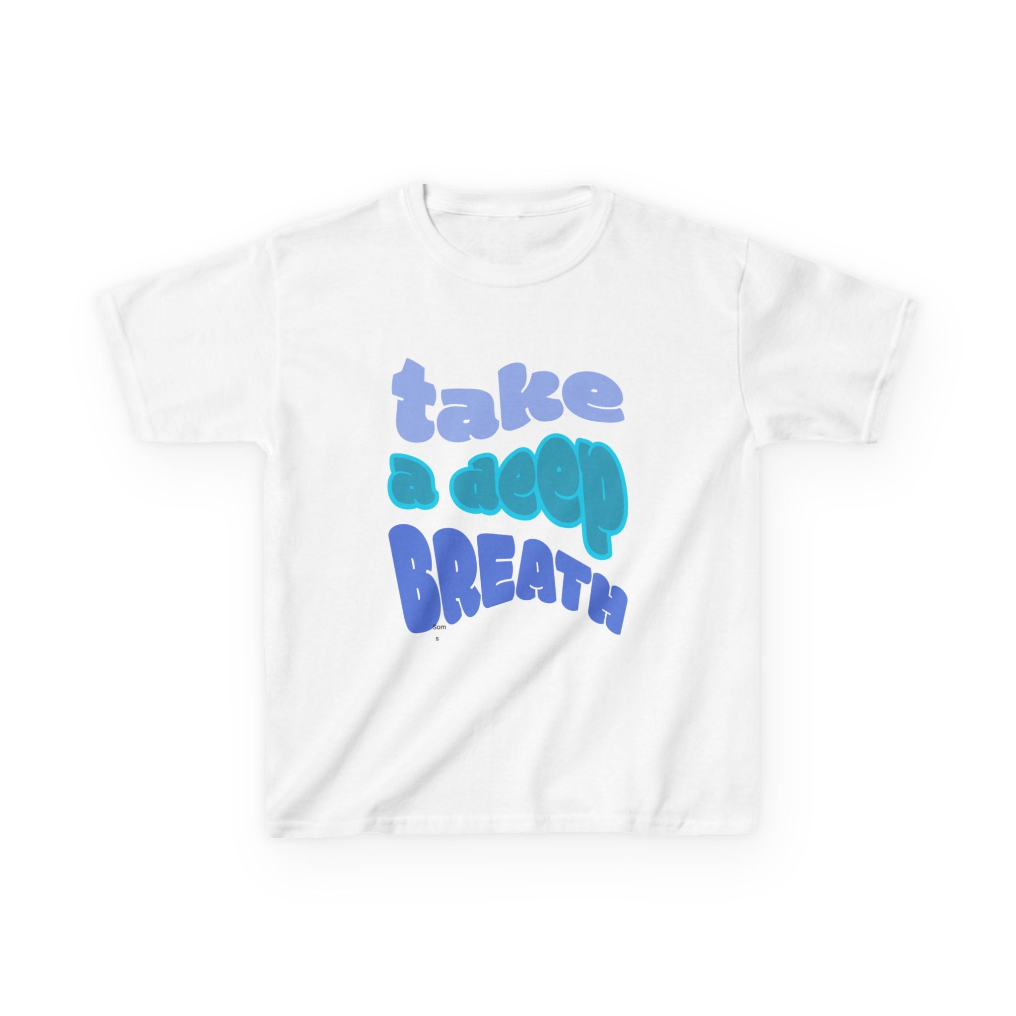 "Take a Deep Breath" Relaxing Blue Graphic T-shirt