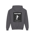 Youth Hoodie — "Focus Bru!!!" Skate Silhouette Backprint