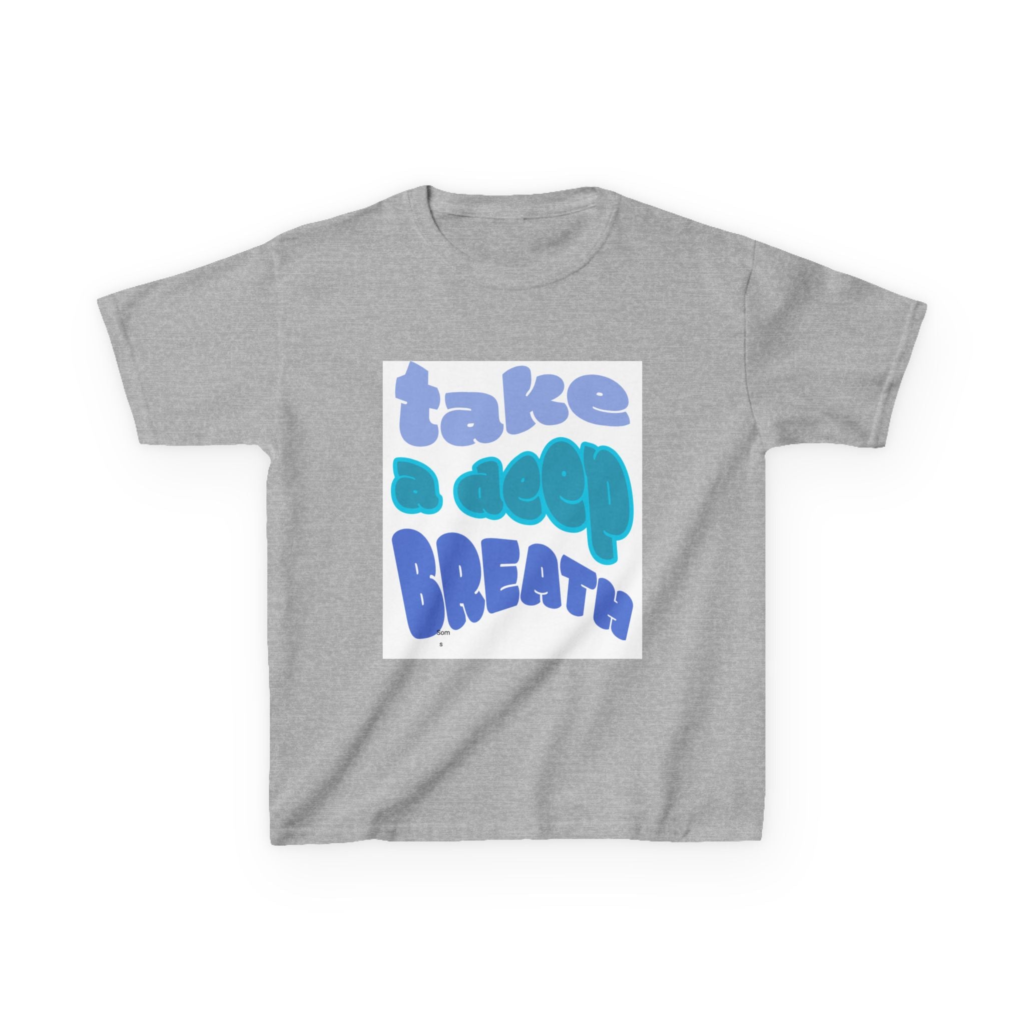 "Take a Deep Breath" Relaxing Blue Graphic T-shirt