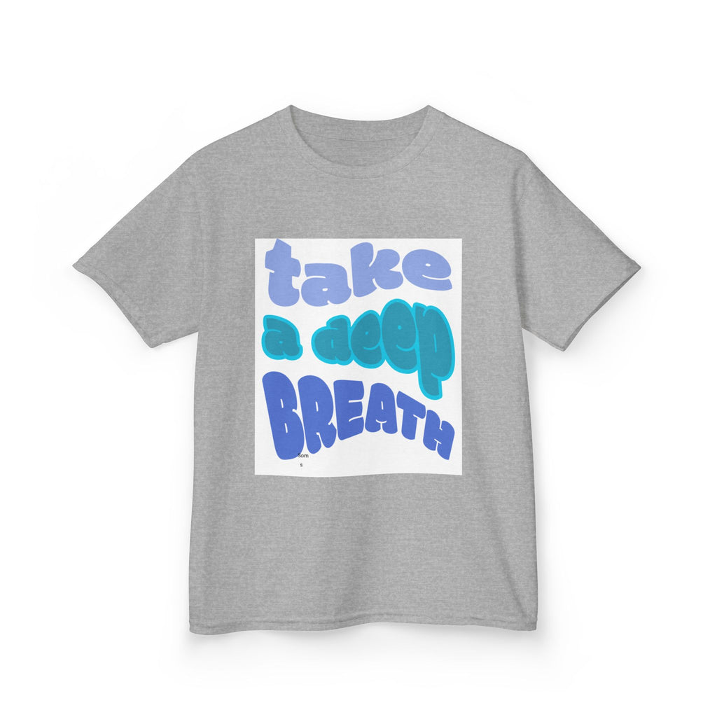 "Take a Deep Breath" Relaxing Blue Graphic T-shirt