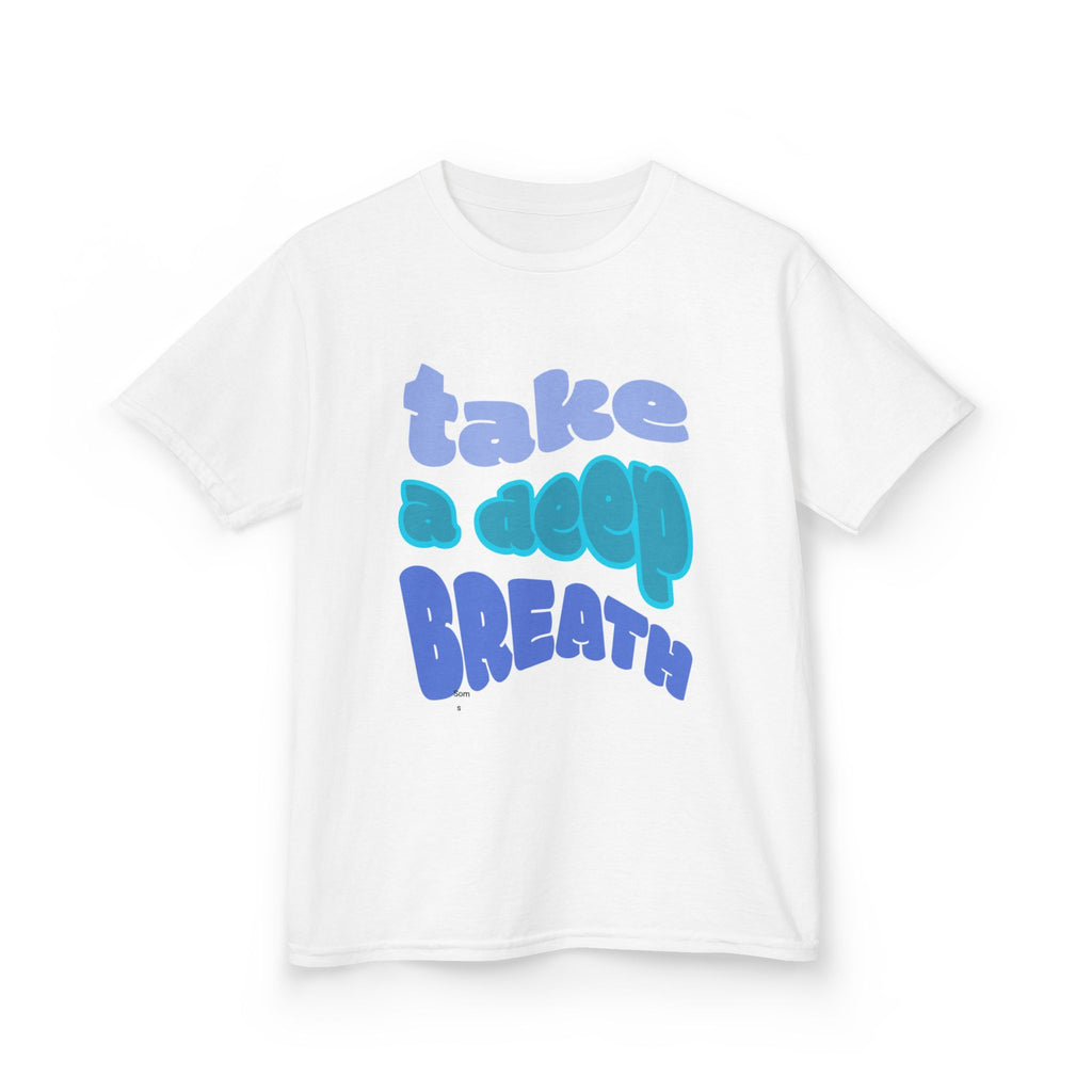 "Take a Deep Breath" Relaxing Blue Graphic T-shirt